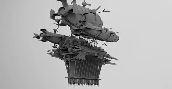 Grand Cathedral Airship 8 3D model