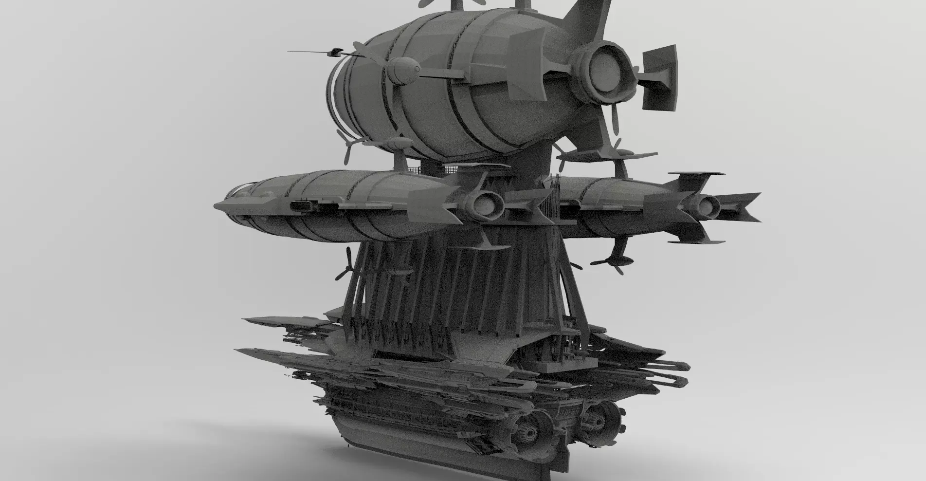 Grand Cathedral Airship 13 3D model