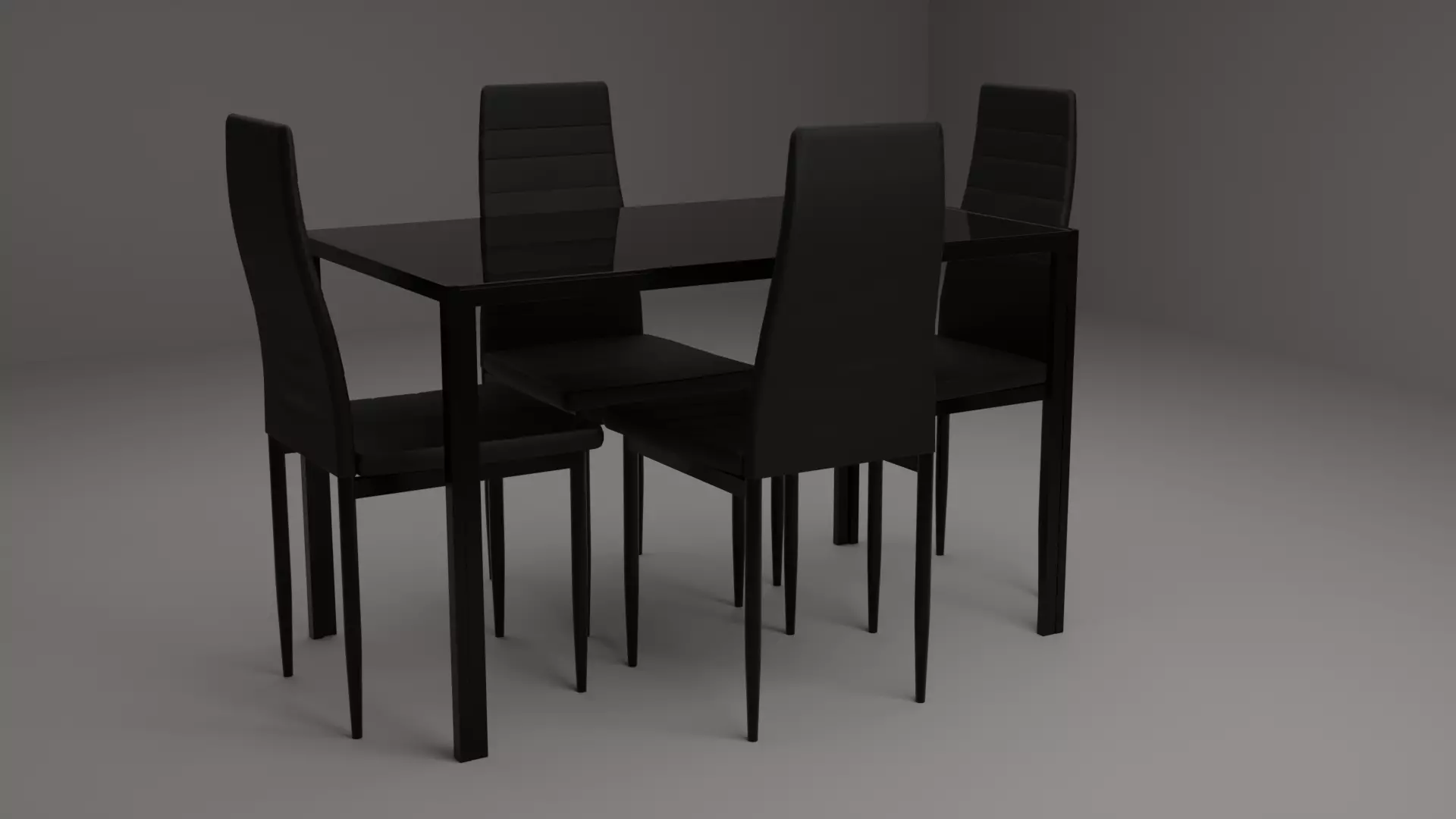 wood chair Low-poly 3D model_0