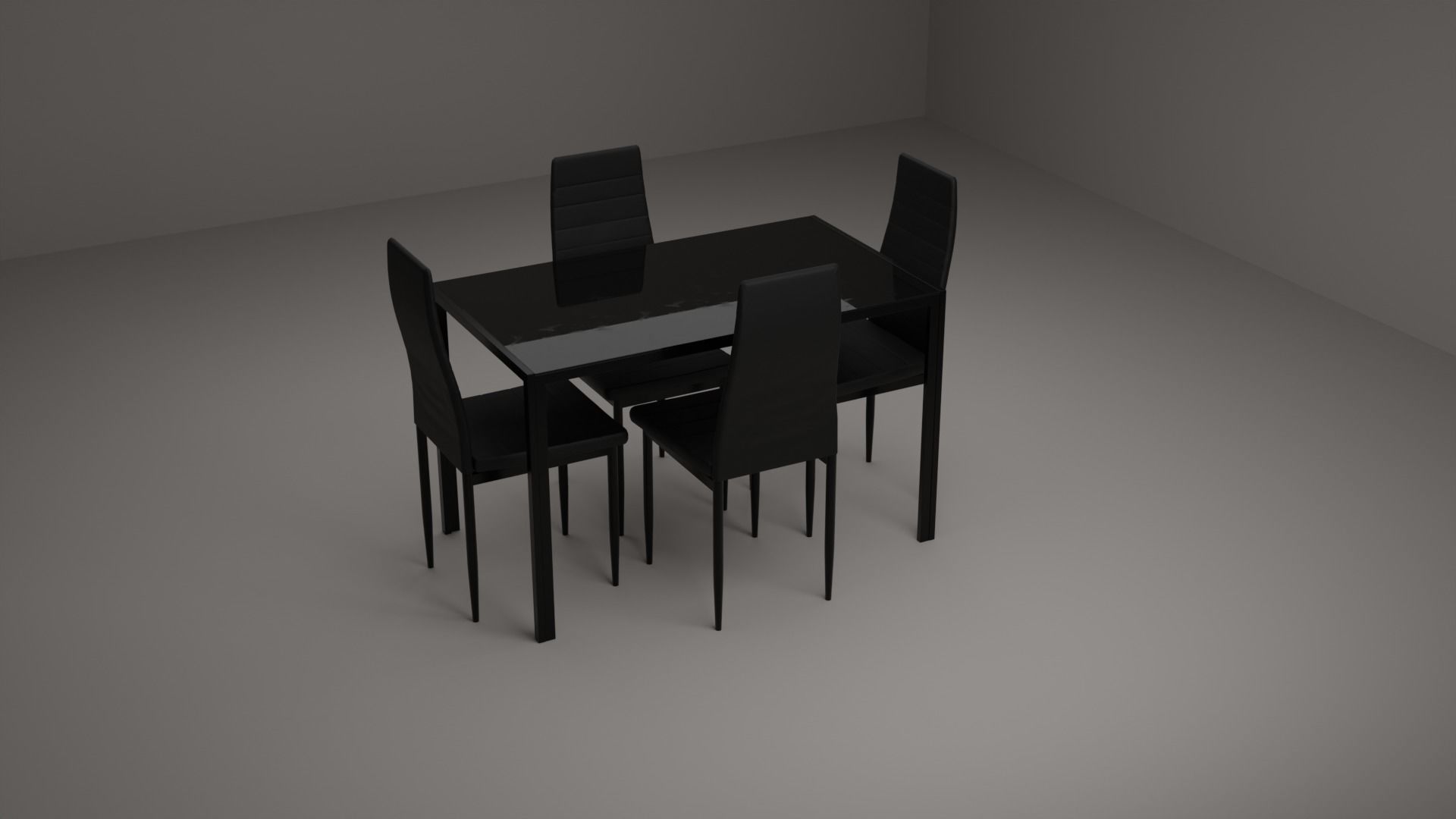 wood chair Low-poly 3D model_2