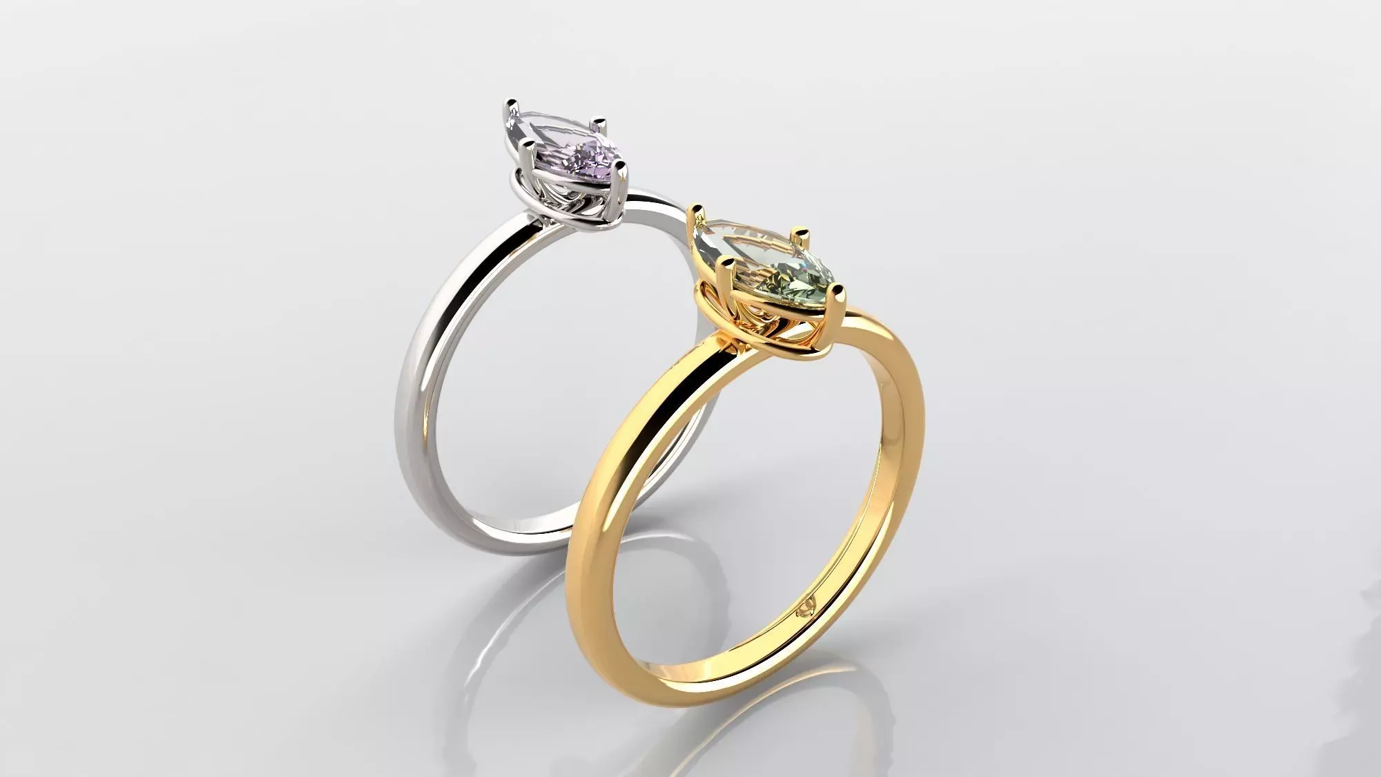 3D printable Ring from jewelry set 002 Free 3D print model