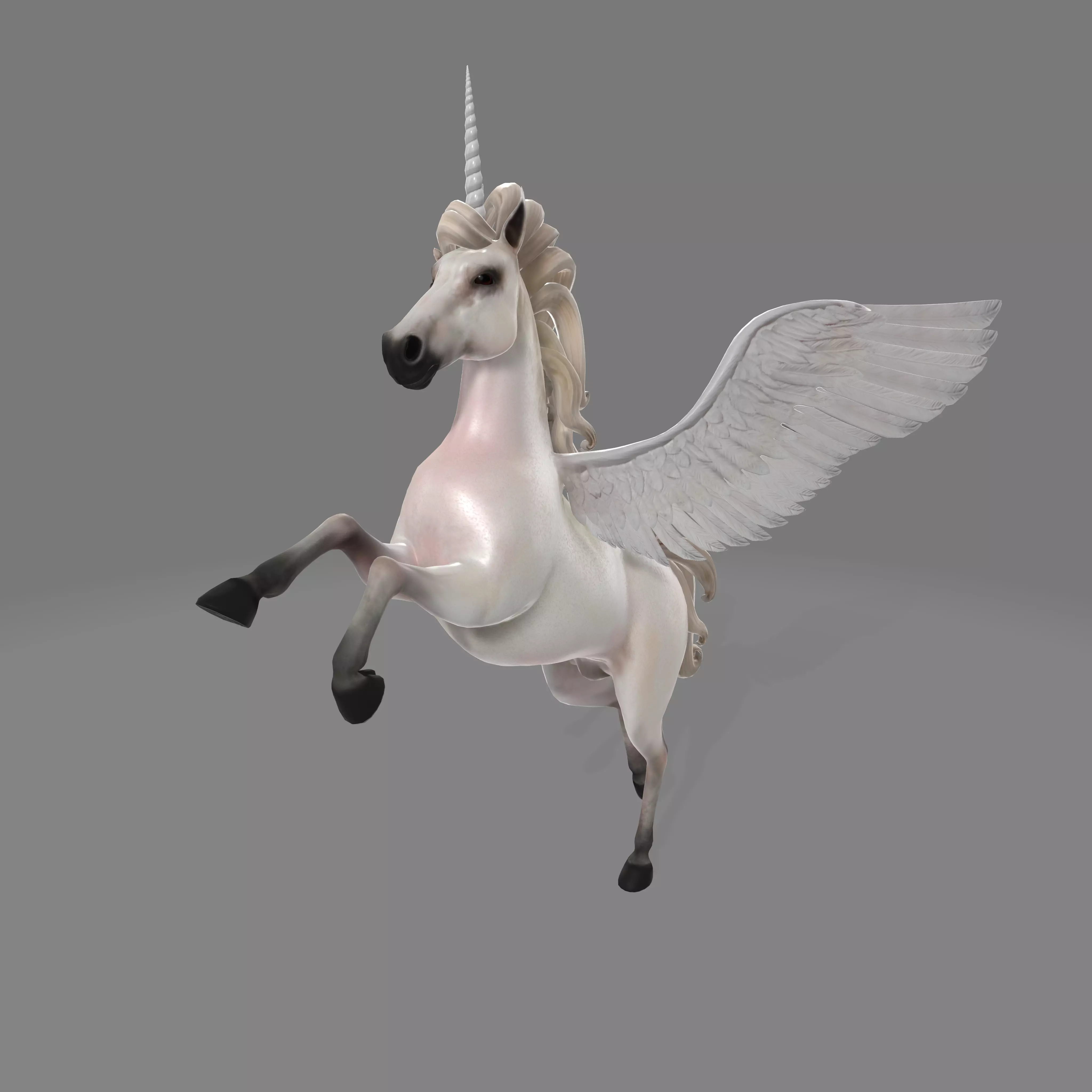unicorn flying in air 3D model_0