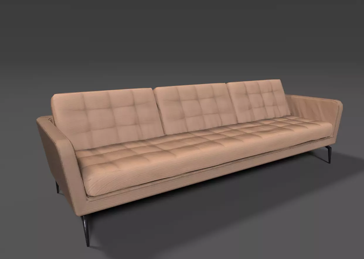 Lowpoly Sofa for AR VR or Game Low-poly 3D model_0