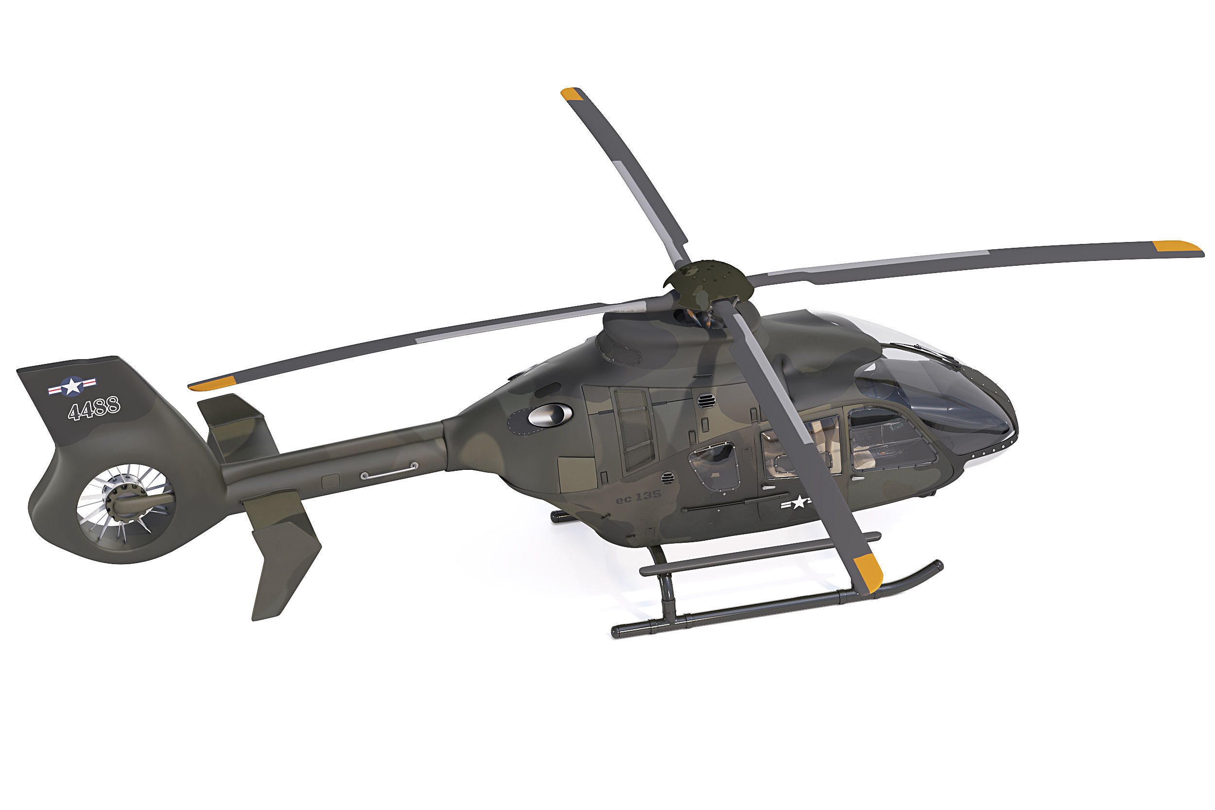 Airbus Helicopter H135 Army 3D model_3