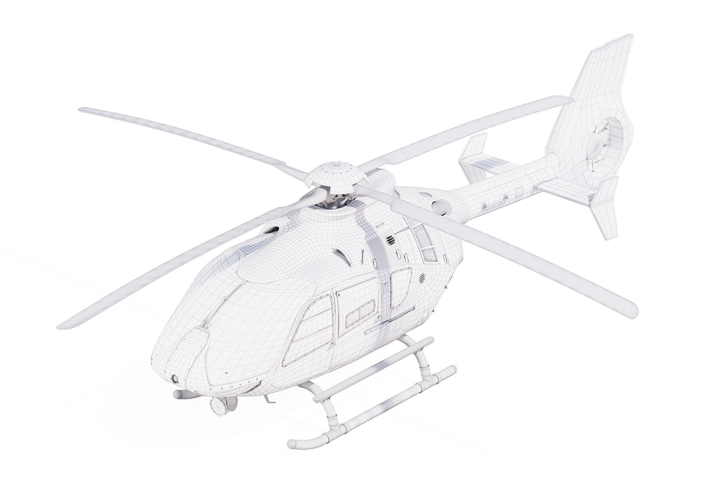 Airbus Helicopter H135 Army 3D model_6