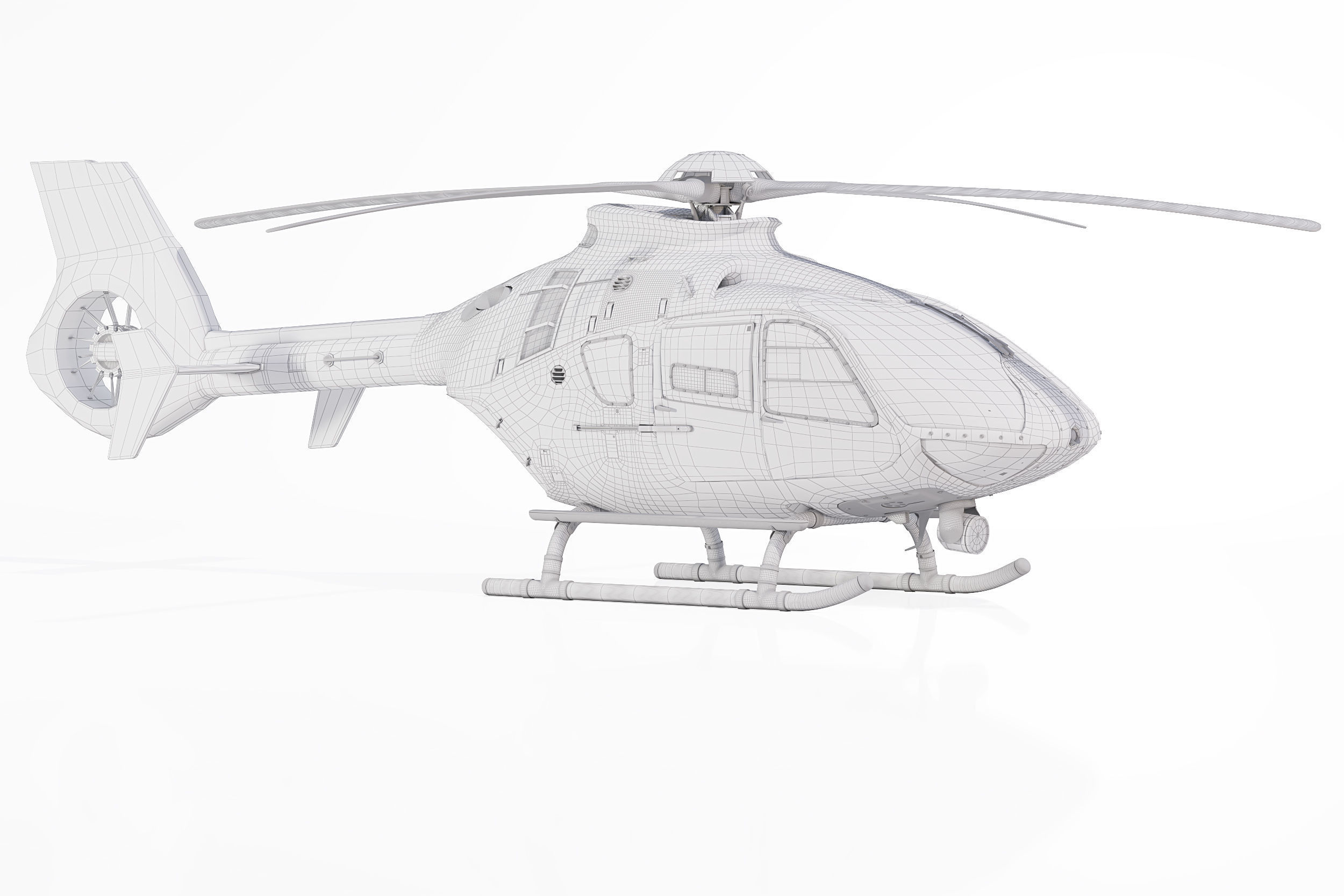 Airbus Helicopter H135 Army 3D model_7