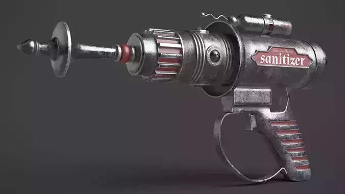 Fantasy Gun 04 Low-poly 3D model