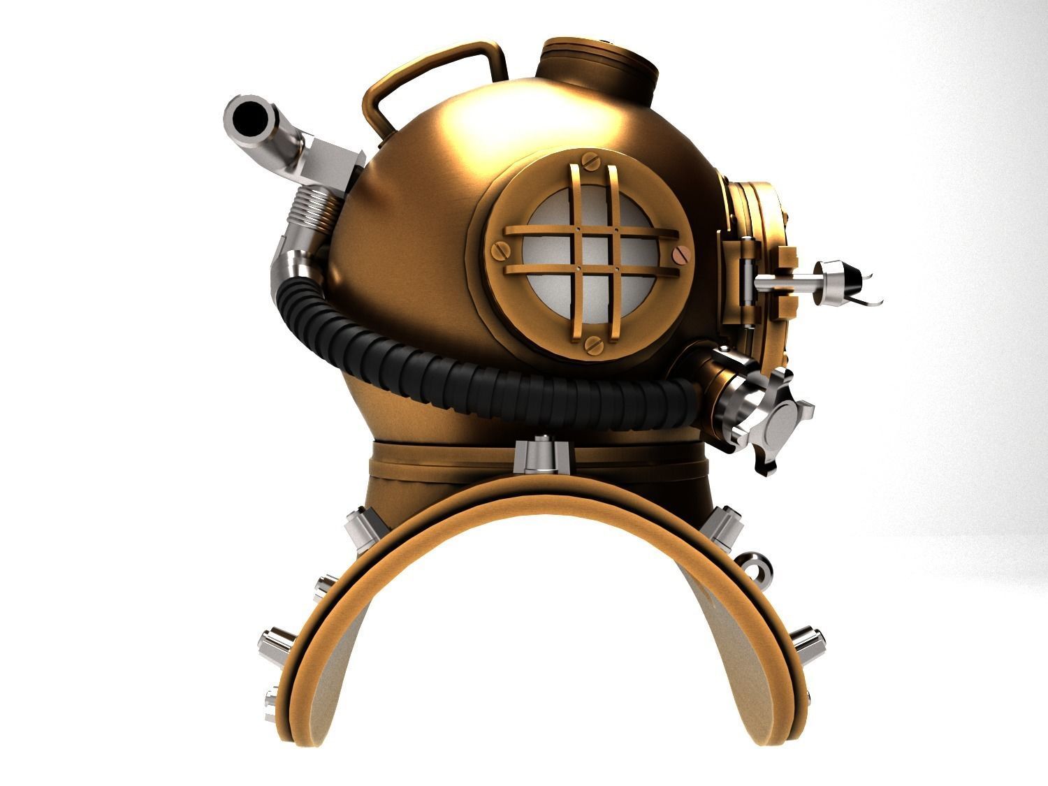 Diving Helmet 3D model_2