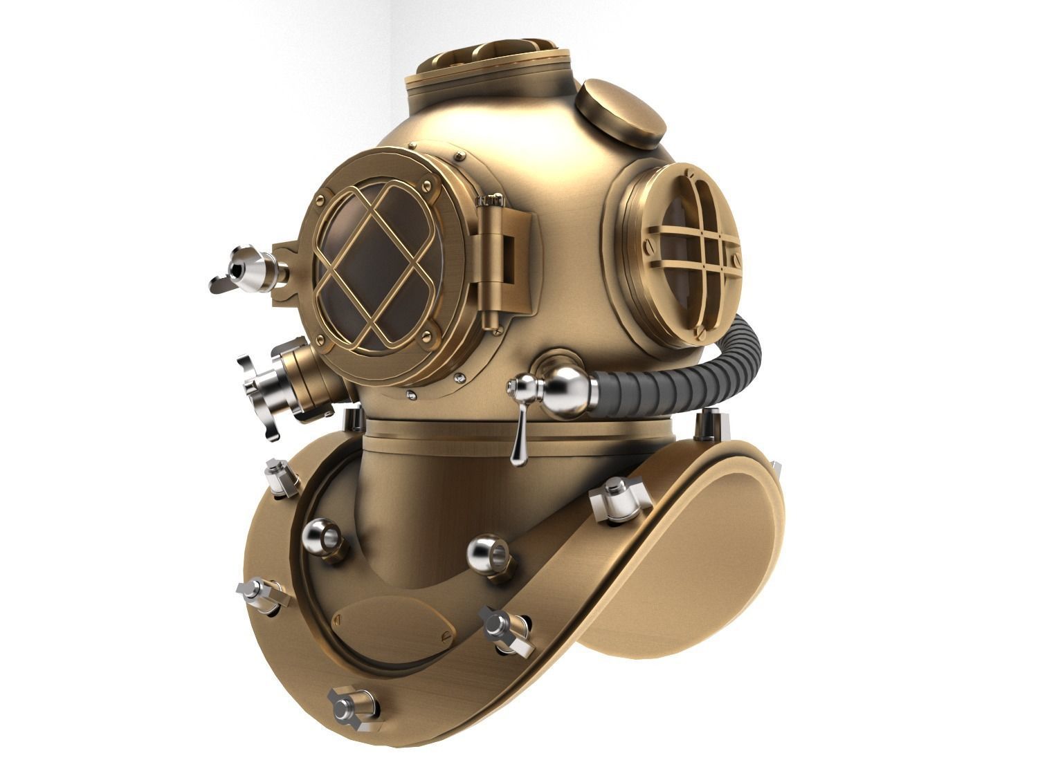 Diving Helmet 3D model_9