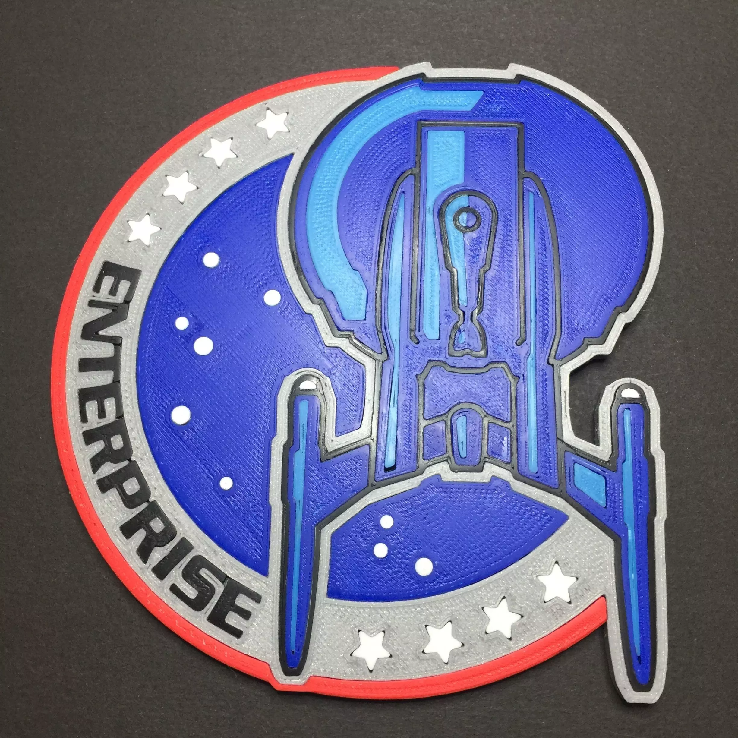 Enterprise NX01 Patch Coaster 3D print model_0