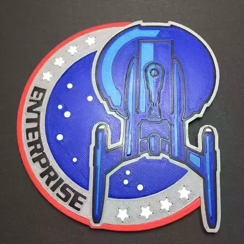 Enterprise NX01 Patch Coaster 3D print model