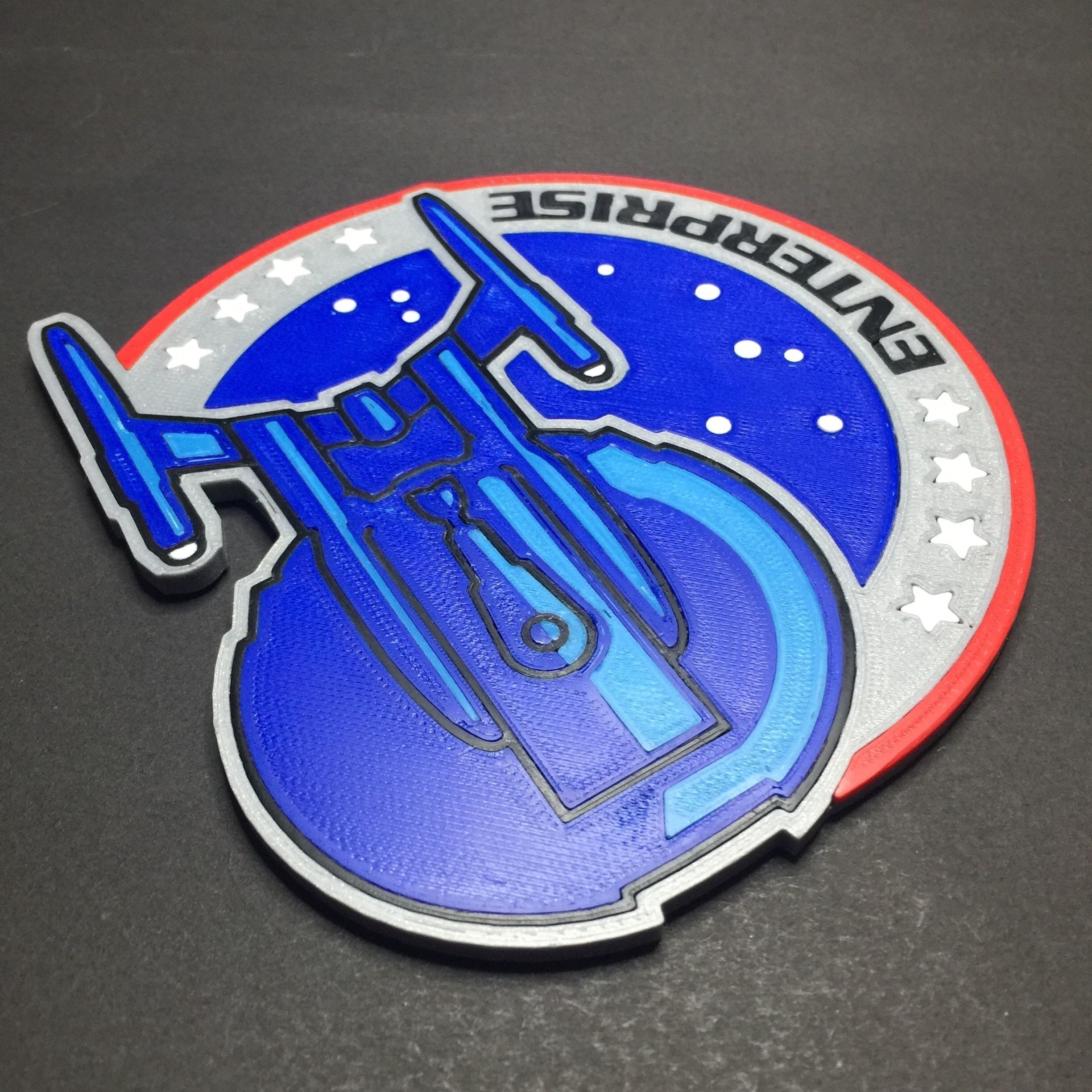 Enterprise NX01 Patch Coaster 3D print model_2