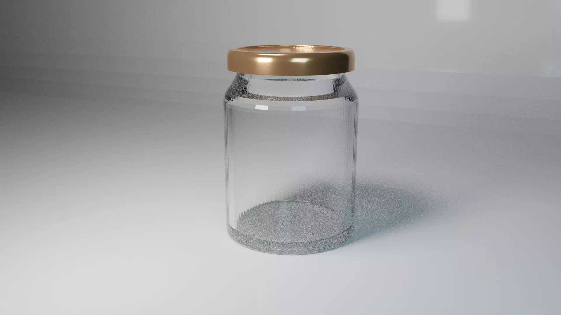 Jar Low Poly clear glass bottle Low-poly 3D model_0