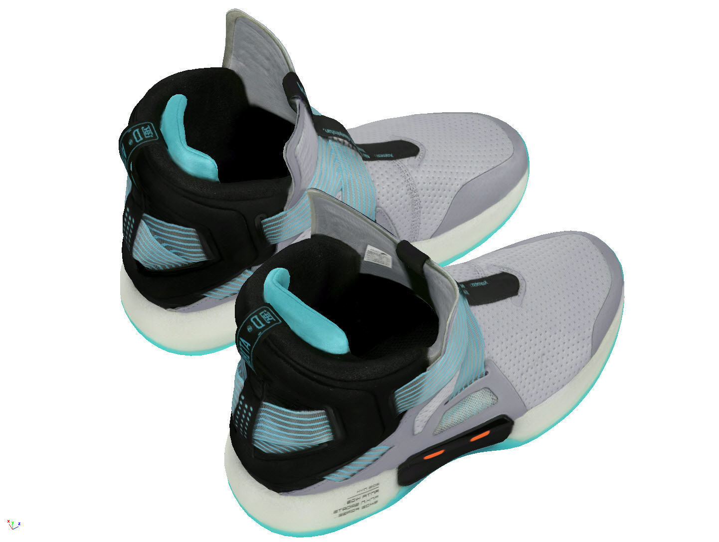 Cyberpunk fashion sneaker 4 Urban Techwear scifi future shoes  Low-poly 3D model_6