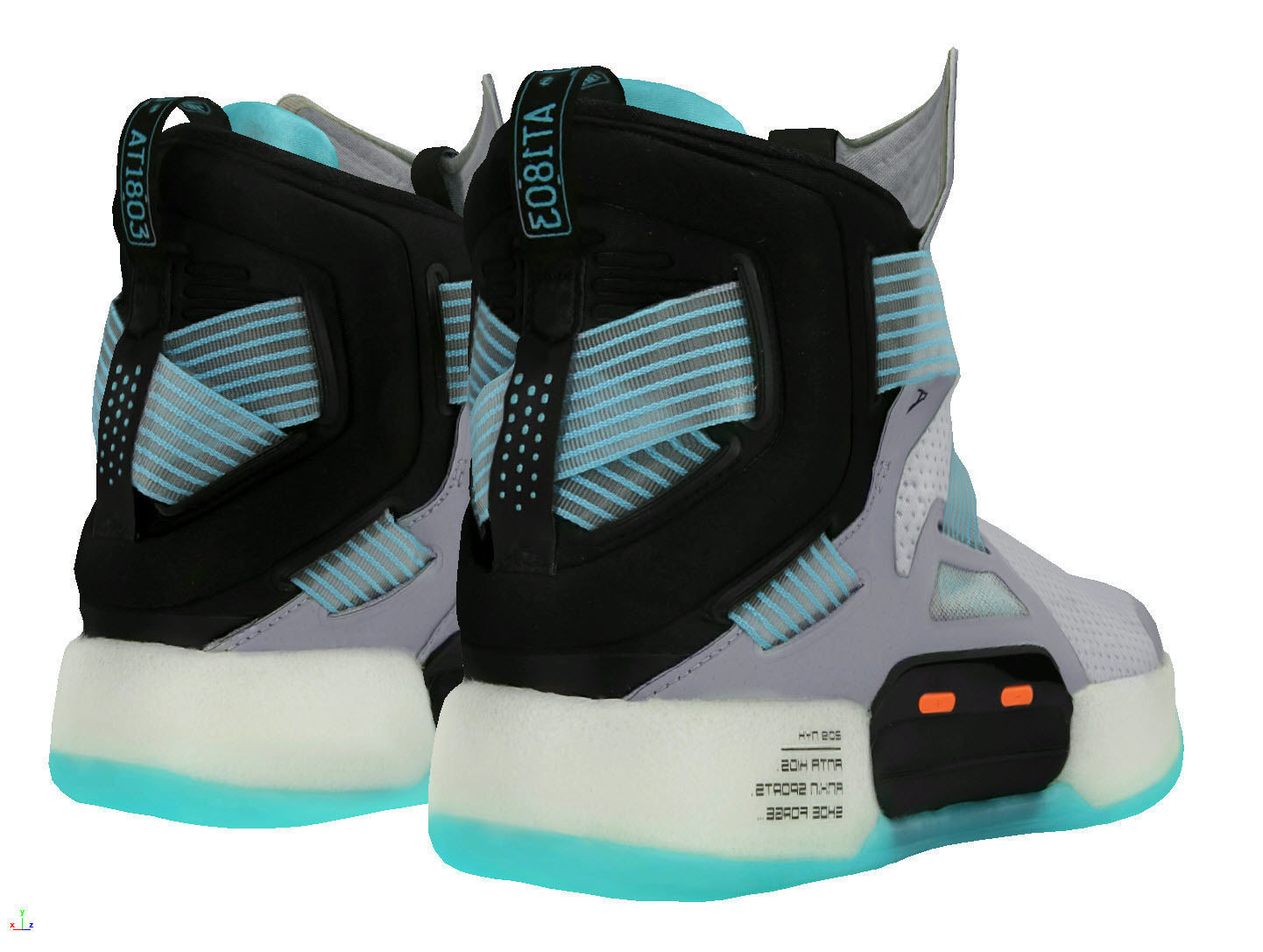 Cyberpunk fashion sneaker 4 Urban Techwear scifi future shoes  Low-poly 3D model_4
