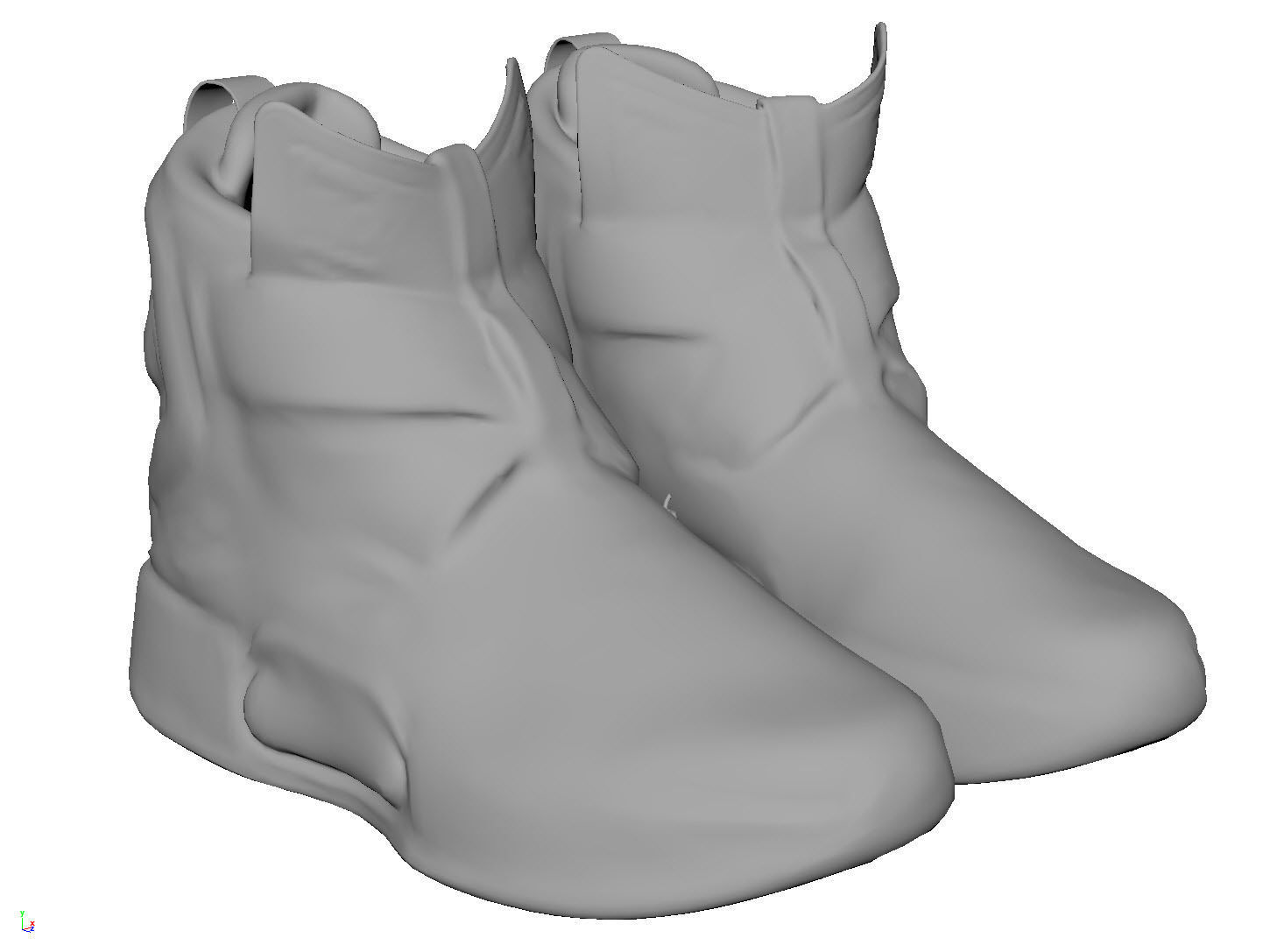 Cyberpunk fashion sneaker 4 Urban Techwear scifi future shoes  Low-poly 3D model_12