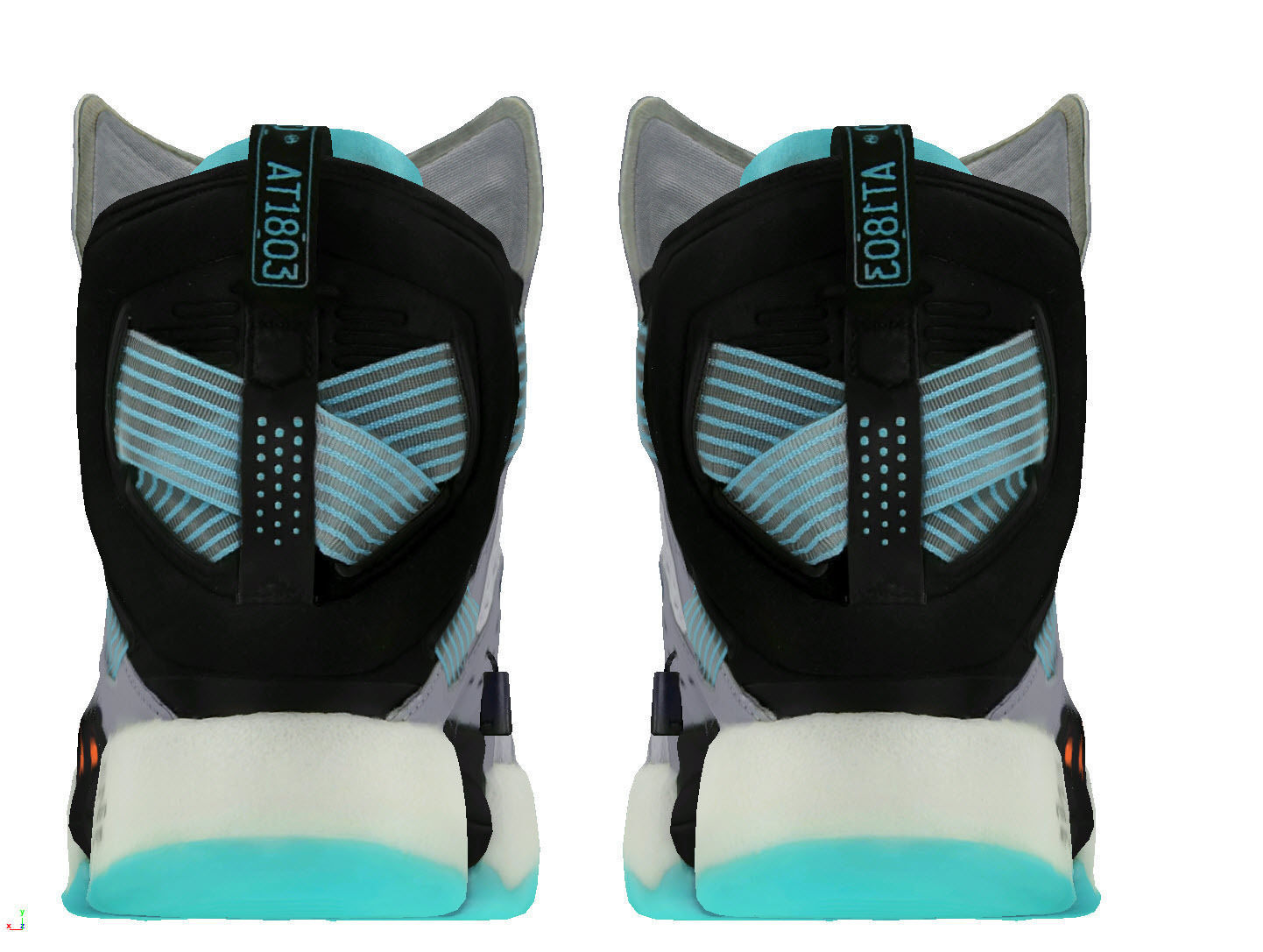 Cyberpunk fashion sneaker 4 Urban Techwear scifi future shoes  Low-poly 3D model_5