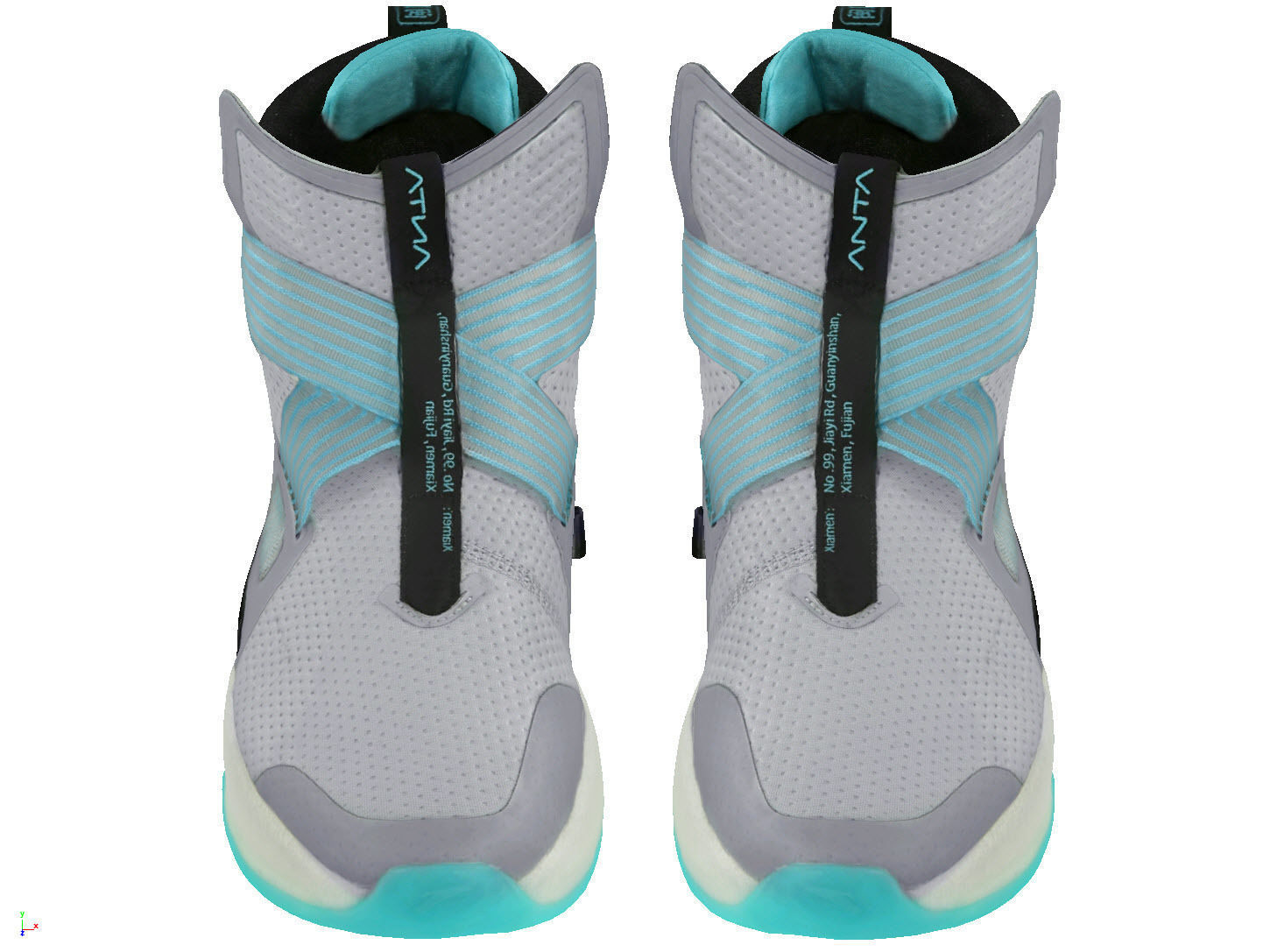 Cyberpunk fashion sneaker 4 Urban Techwear scifi future shoes  Low-poly 3D model_9