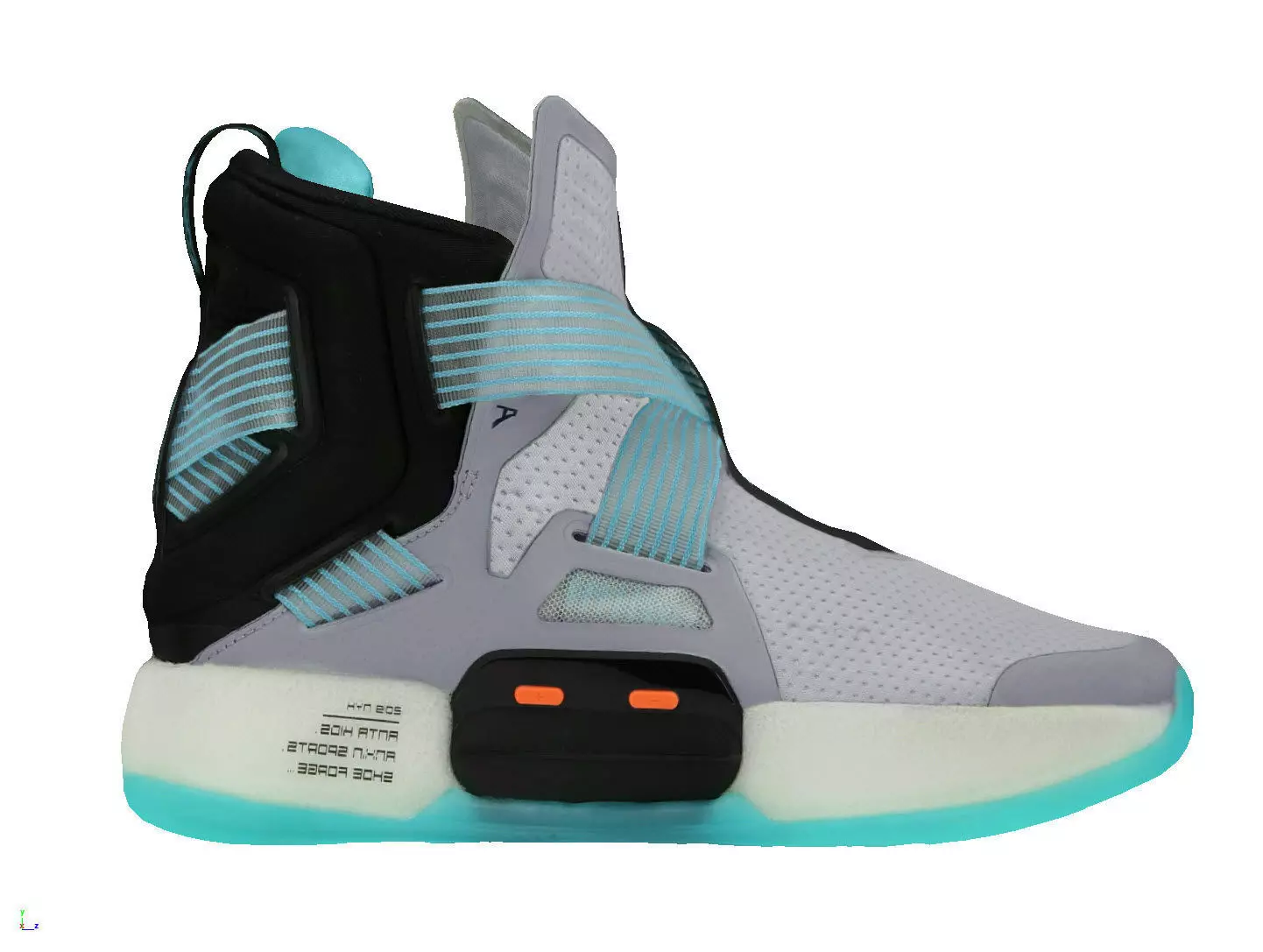 Cyberpunk fashion sneaker 4 Urban Techwear scifi future shoes  Low-poly 3D model_0