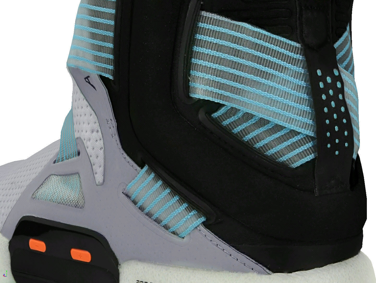 Cyberpunk fashion sneaker 4 Urban Techwear scifi future shoes  Low-poly 3D model_3