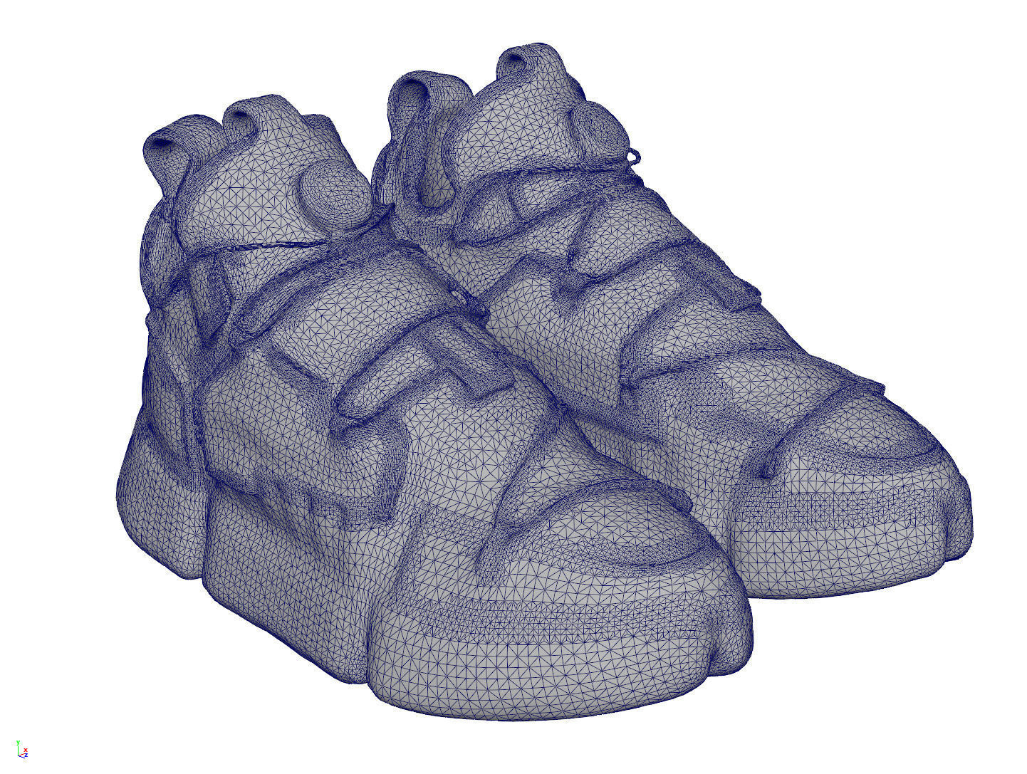 Cyberpunk fashion sneaker 5 Urban Techwear scifi future shoes  Low-poly 3D model_11