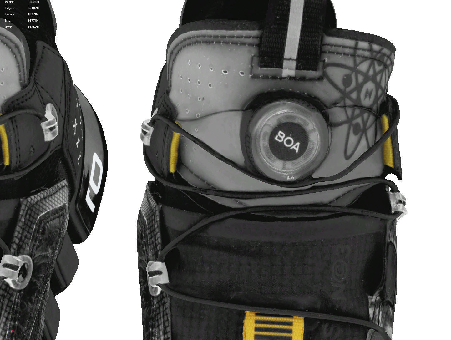 Cyberpunk fashion sneaker 5 Urban Techwear scifi future shoes  Low-poly 3D model_8