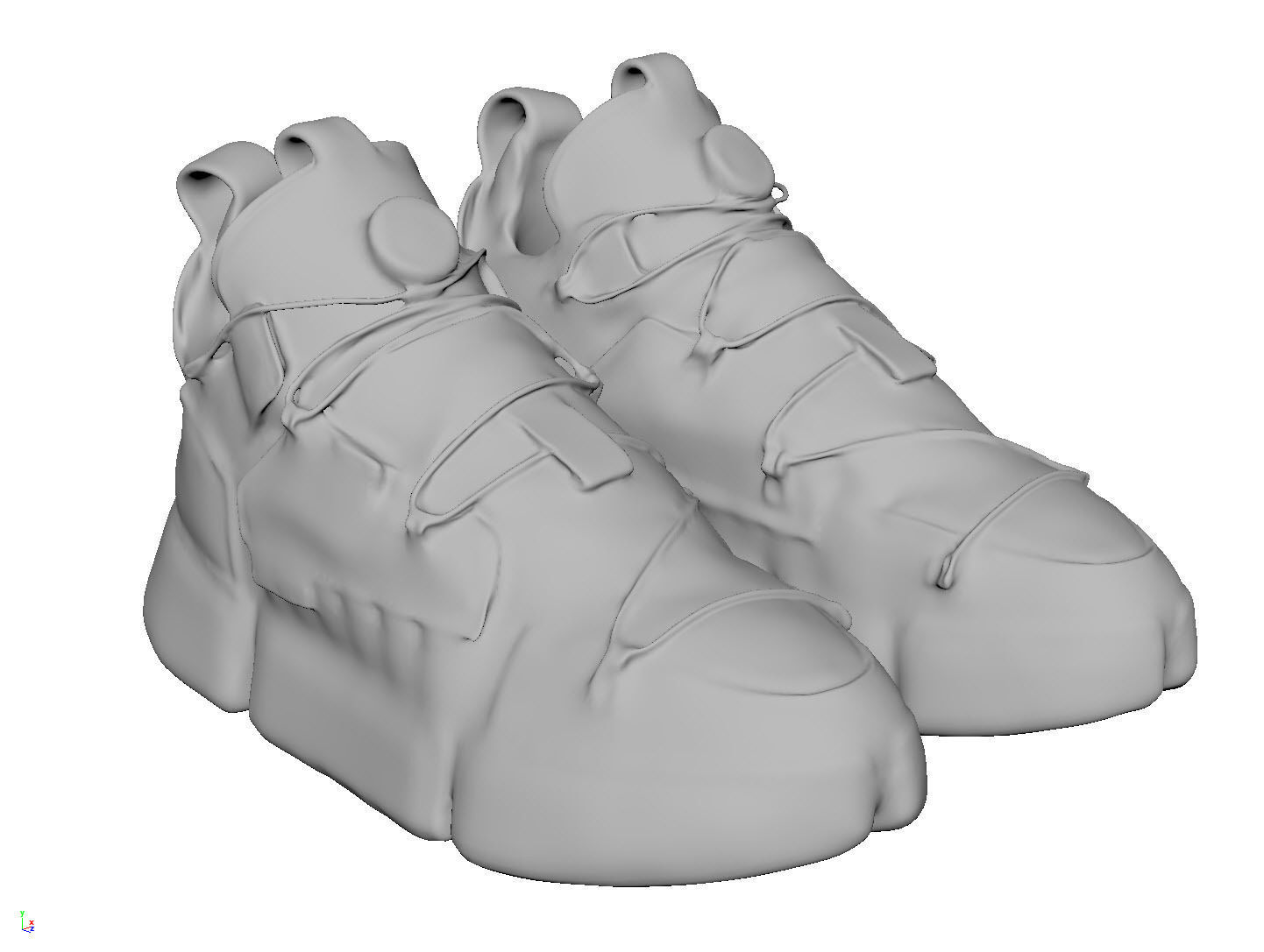 Cyberpunk fashion sneaker 5 Urban Techwear scifi future shoes  Low-poly 3D model_10