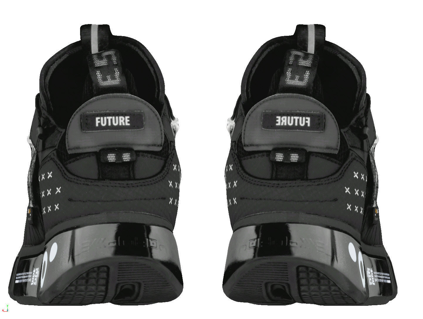 Cyberpunk fashion sneaker 5 Urban Techwear scifi future shoes  Low-poly 3D model_5