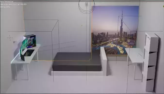 Furnished room with pc