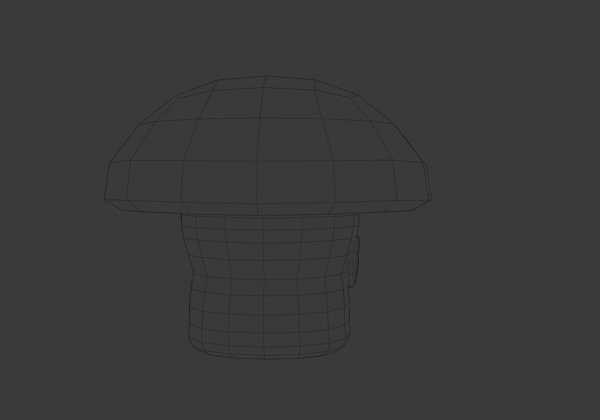 red mushroom house Low-poly 3D model_9