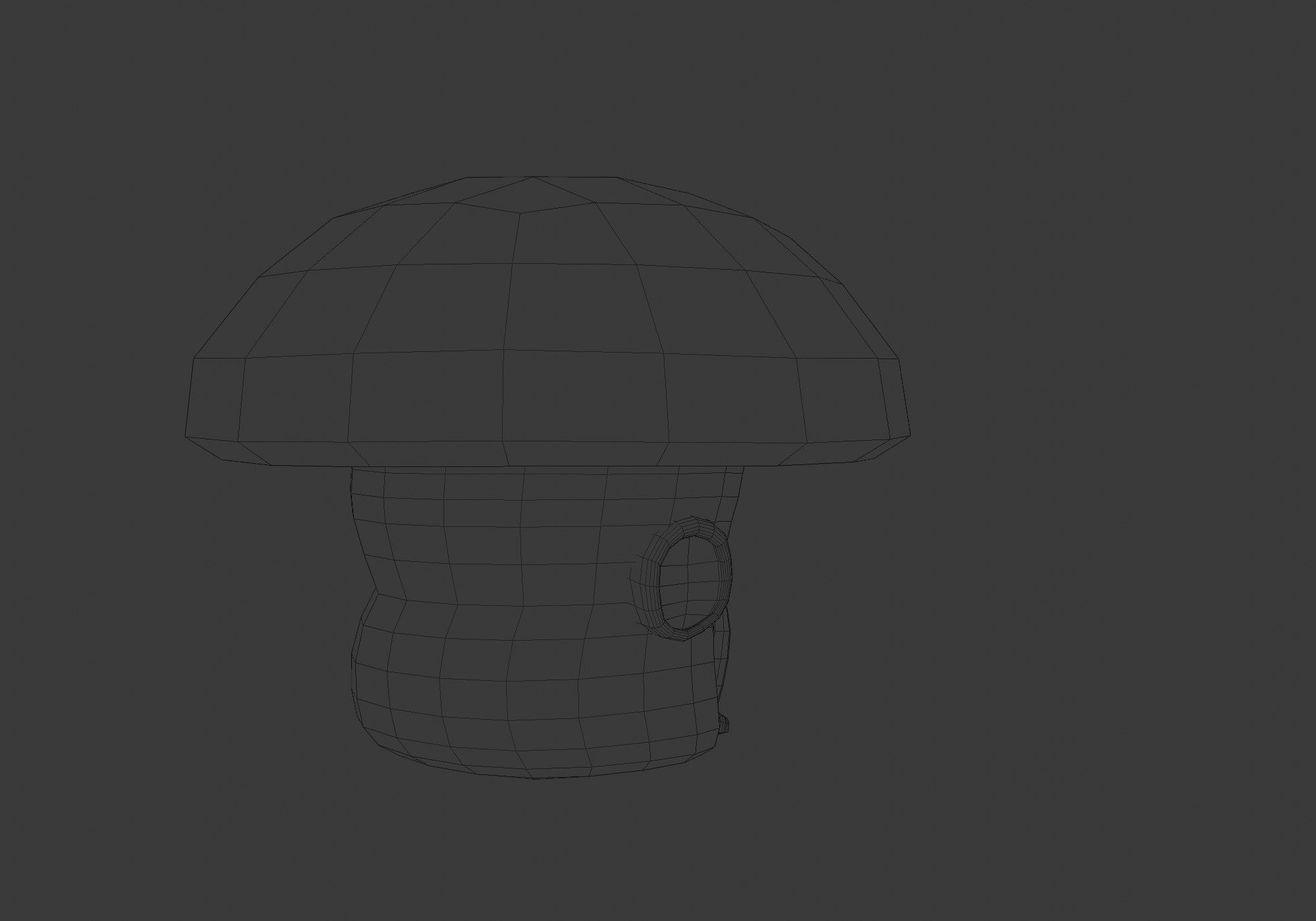 red mushroom house Low-poly 3D model_8