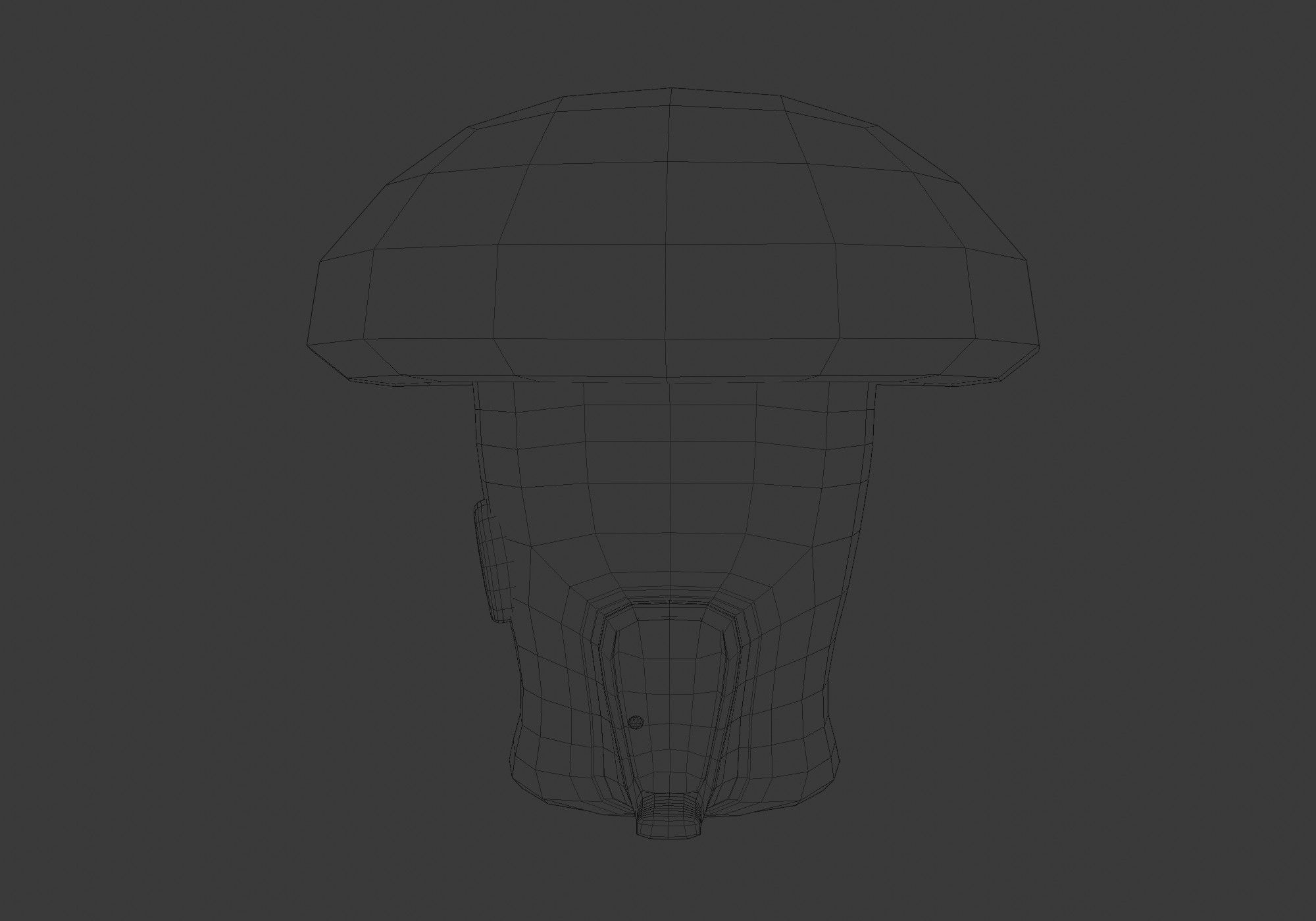 red house mushroom Low-poly 3D model_5