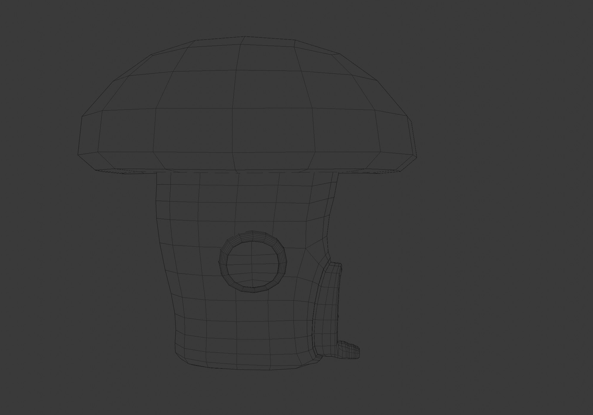 red house mushroom Low-poly 3D model_7