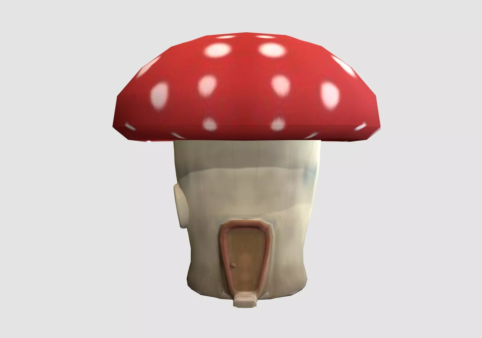 red house mushroom Low-poly 3D model_0