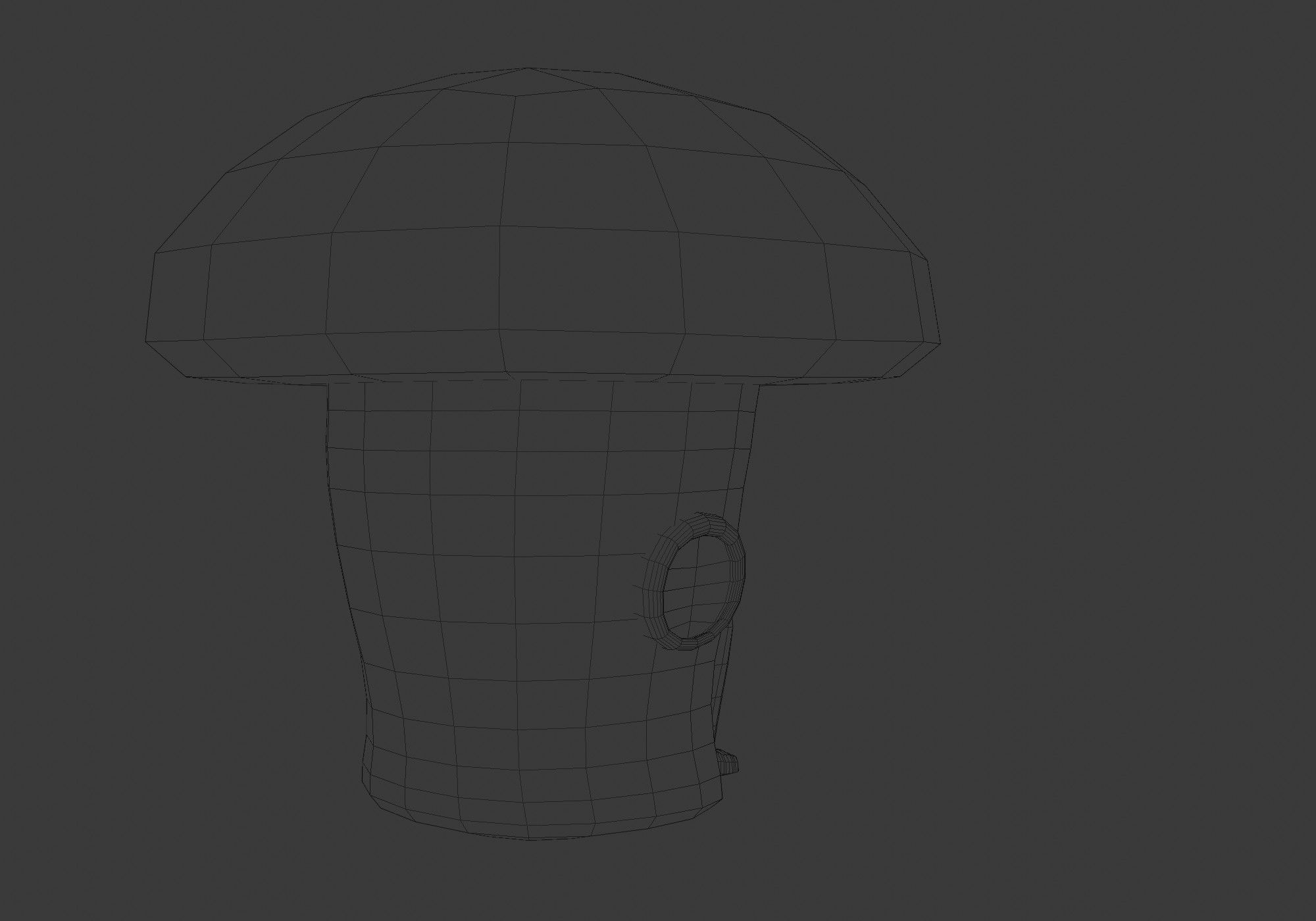 red house mushroom Low-poly 3D model_8