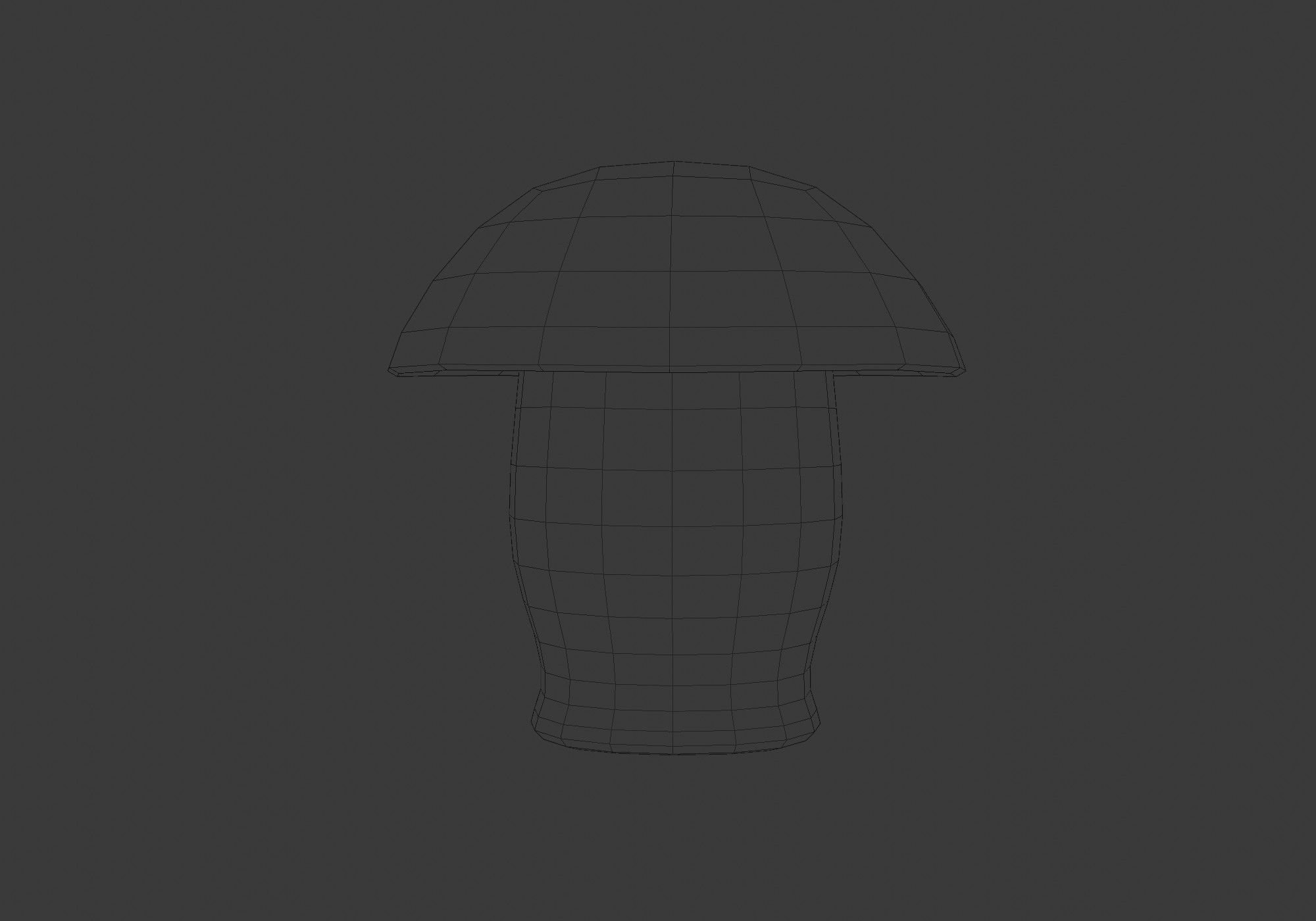 red dotted mushroom  Low-poly 3D model_9