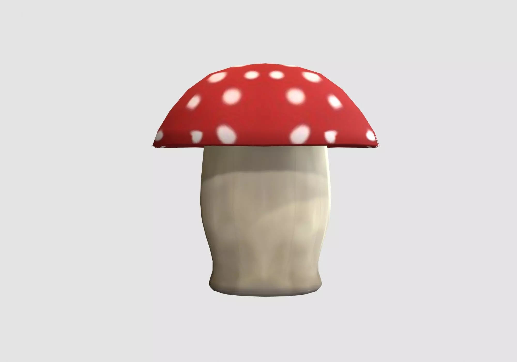 red dotted mushroom  Low-poly 3D model_0