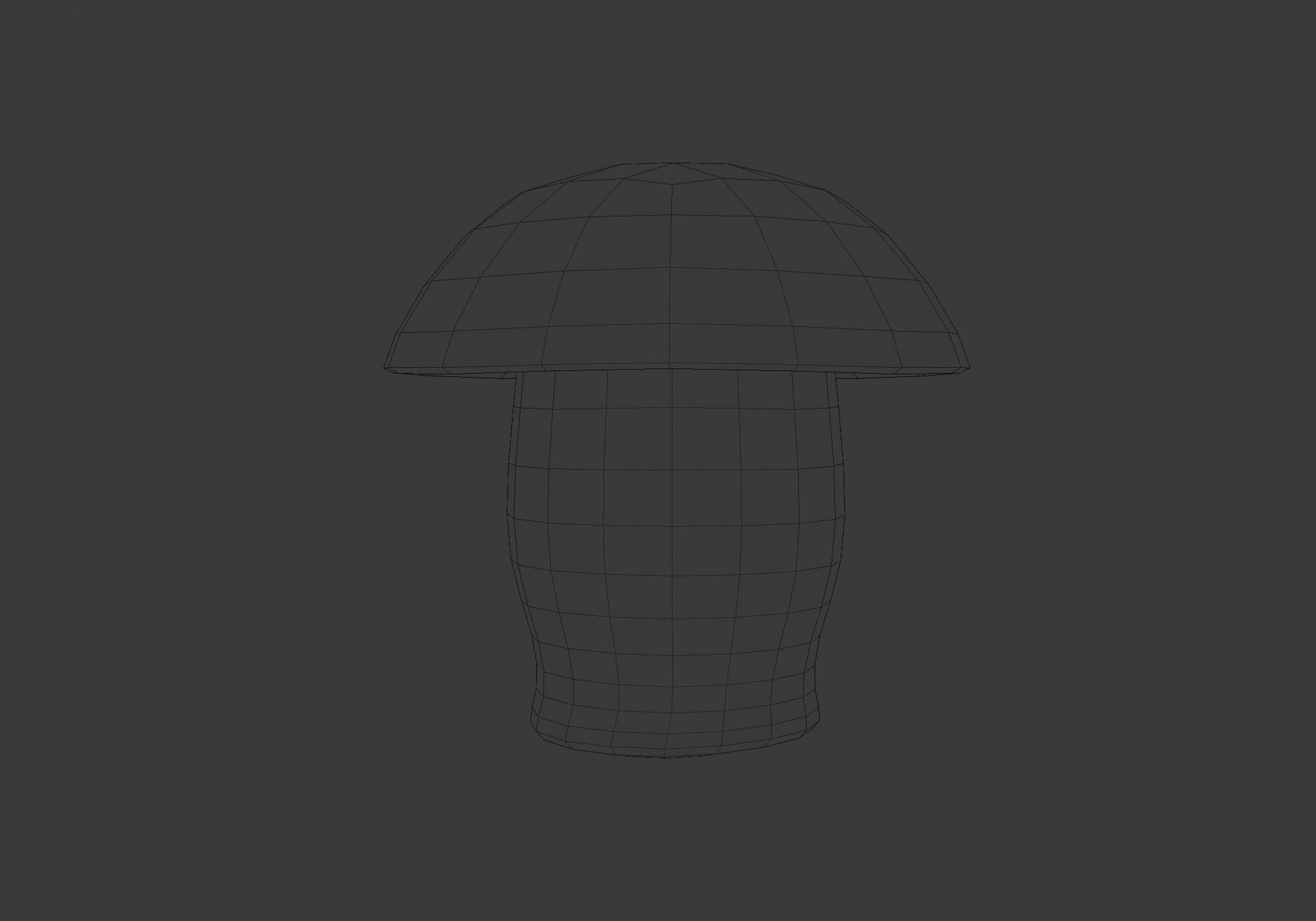 red dotted mushroom  Low-poly 3D model_6