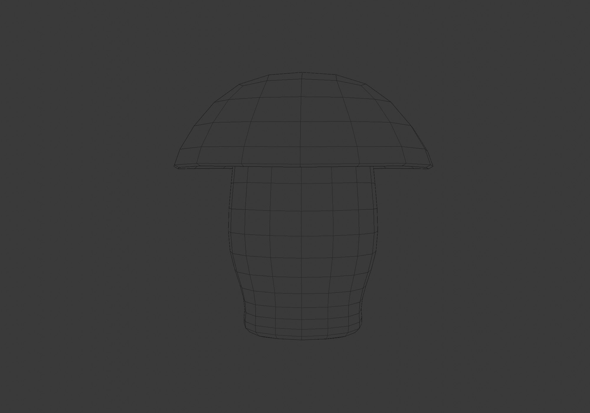 red dotted mushroom  Low-poly 3D model_7