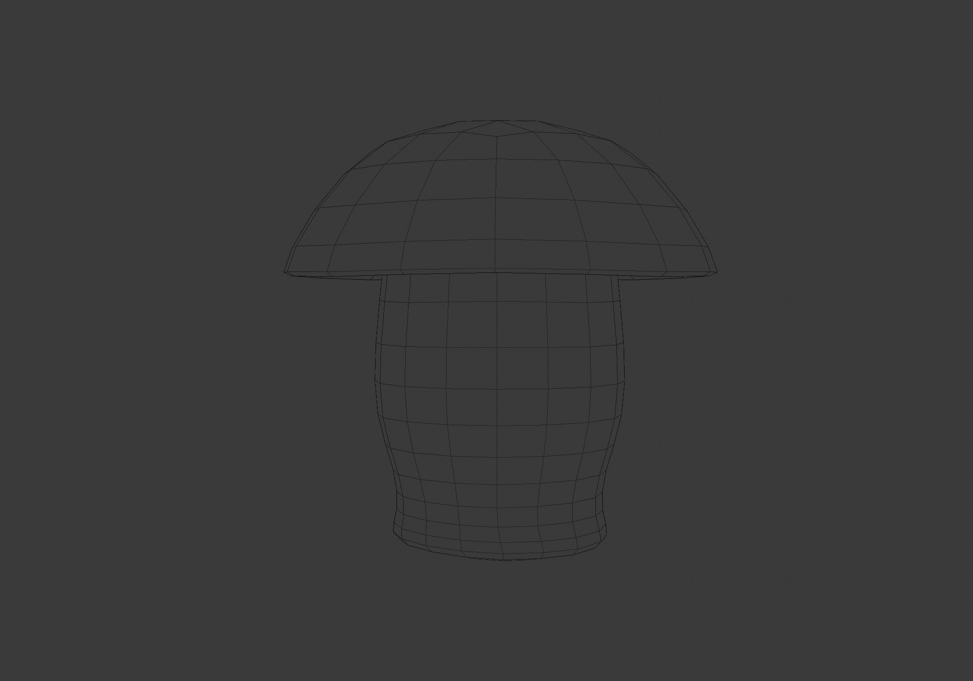 red dotted mushroom  Low-poly 3D model_8