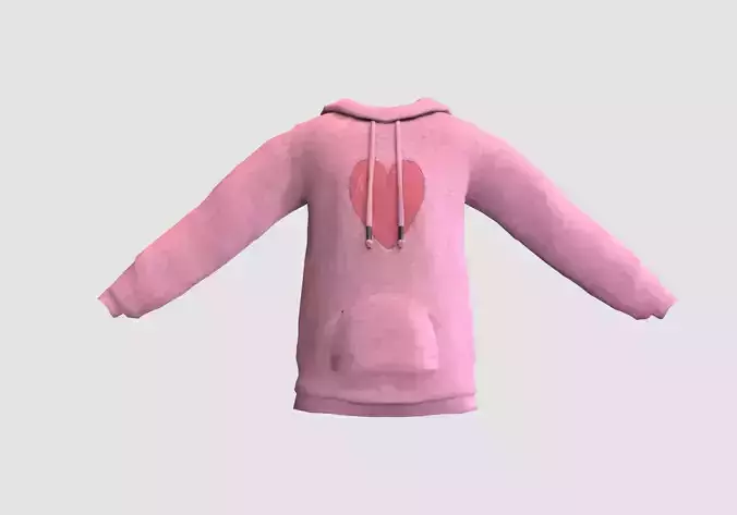 pink heart hoodie 