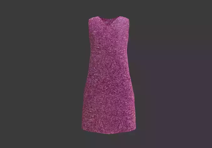 pink glittery dress  3D model