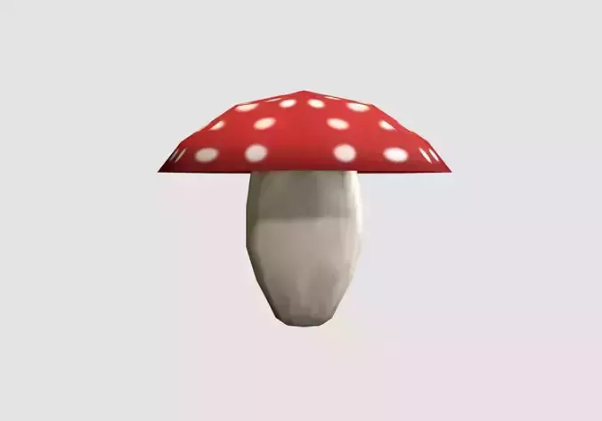 low poly mushroom