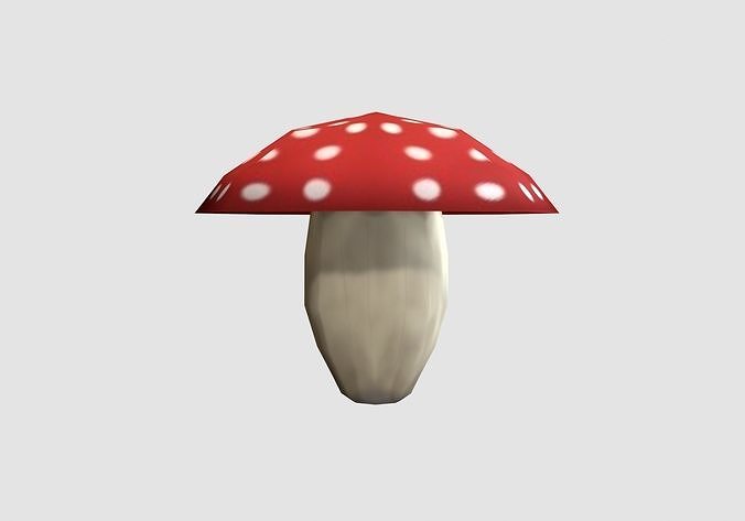 low poly mushroom Low-poly 3D model