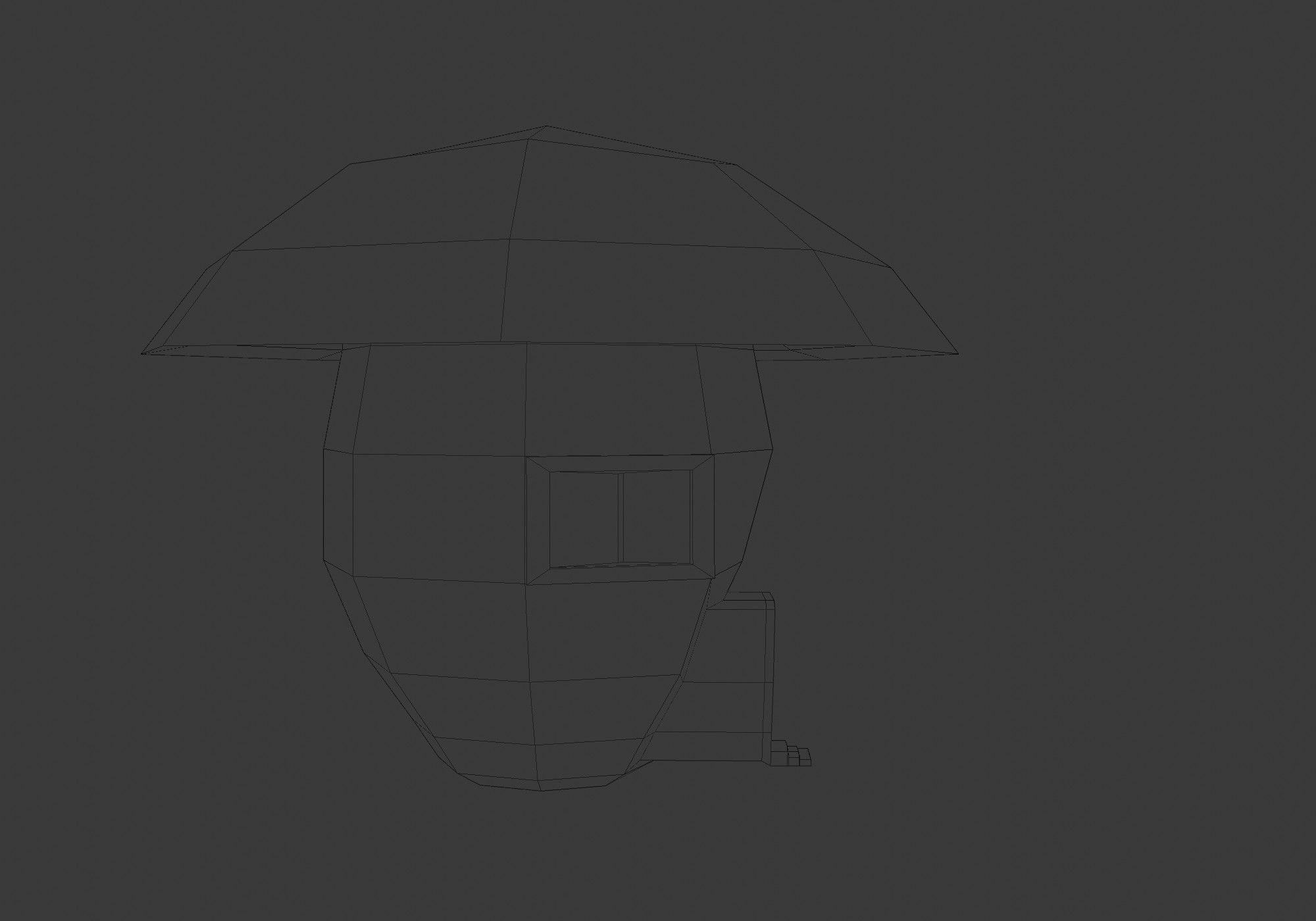 little mushroom house Low-poly 3D model_7