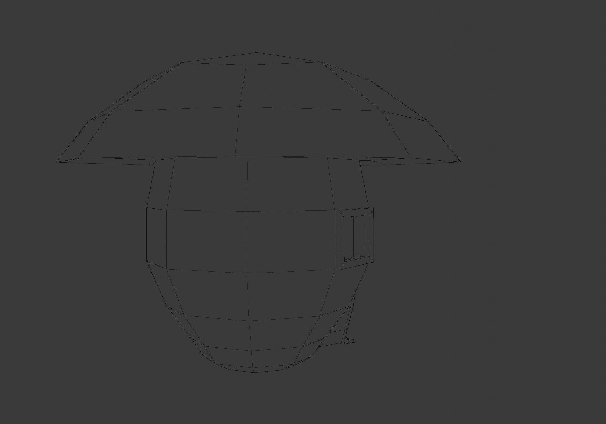 little mushroom house Low-poly 3D model_8