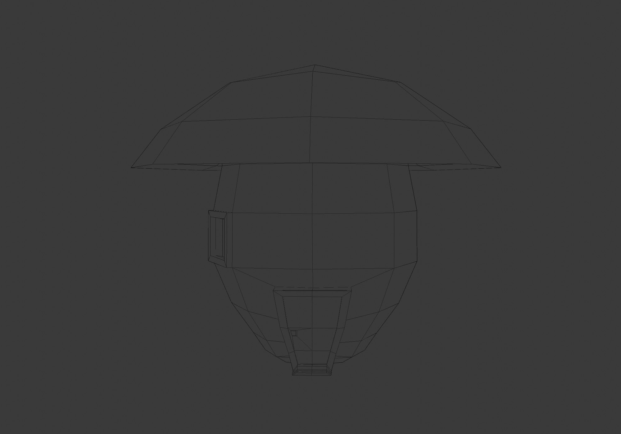 little mushroom house Low-poly 3D model_5