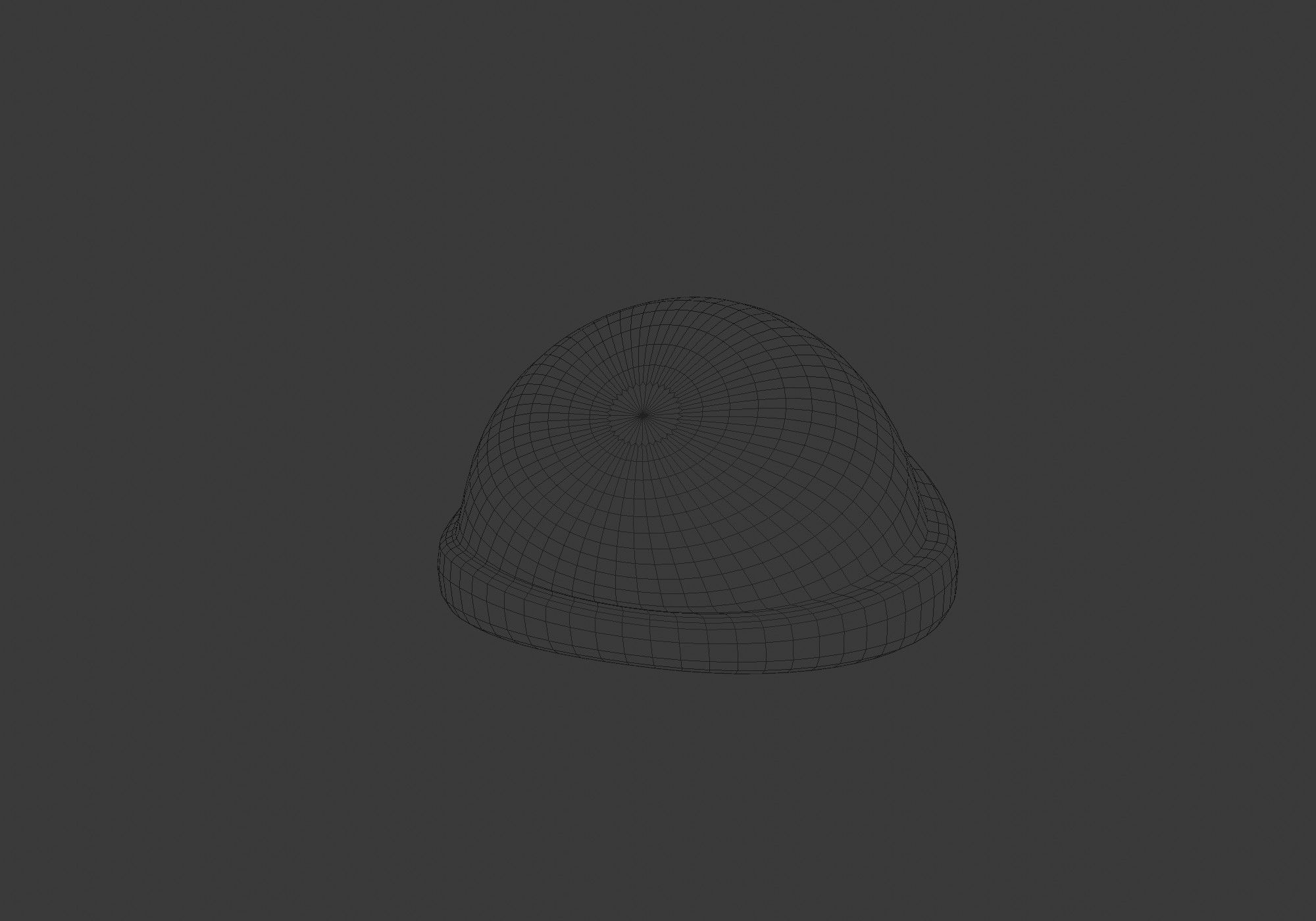 gray hat headgear 3D model_9