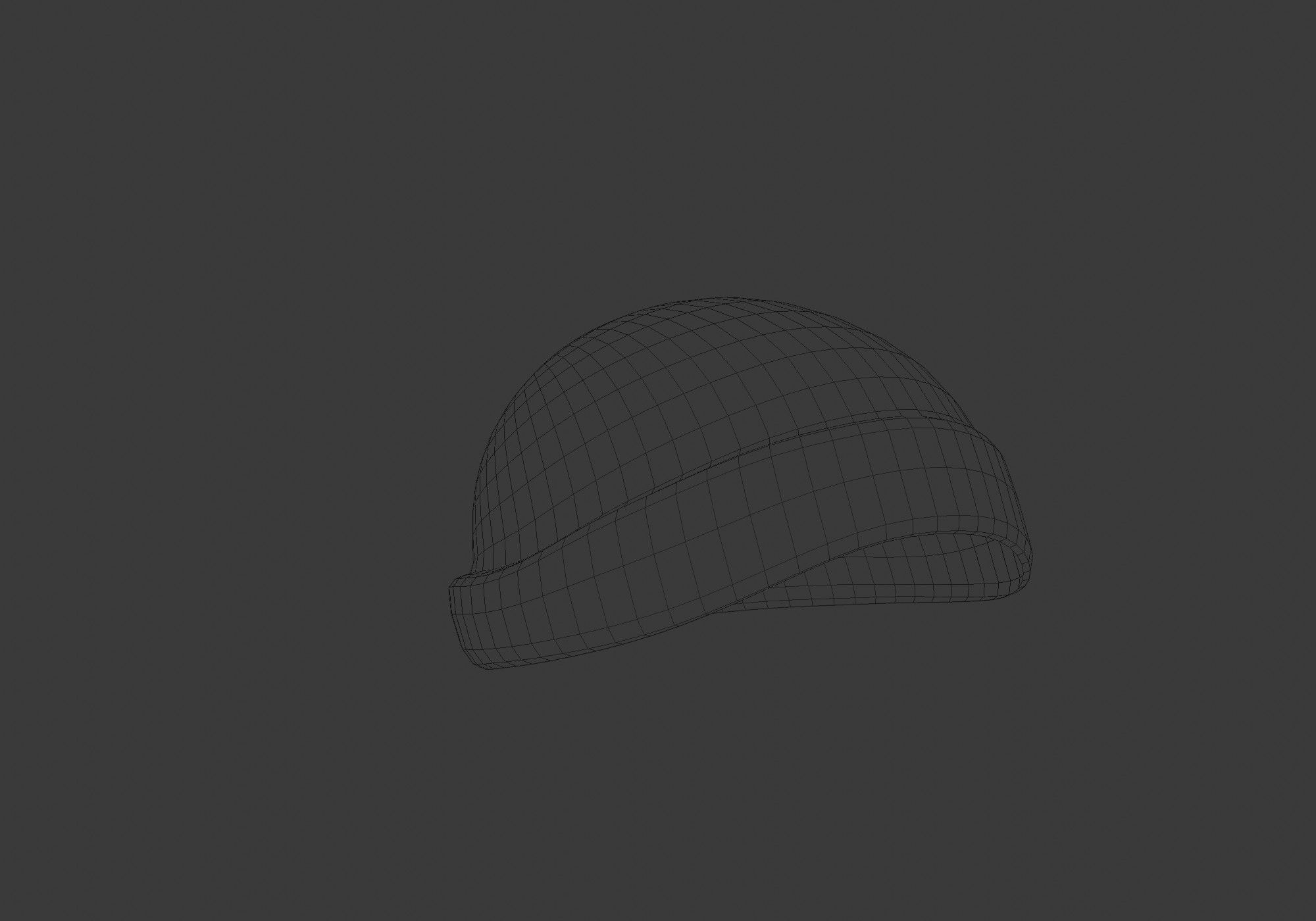 gray hat headgear 3D model_6