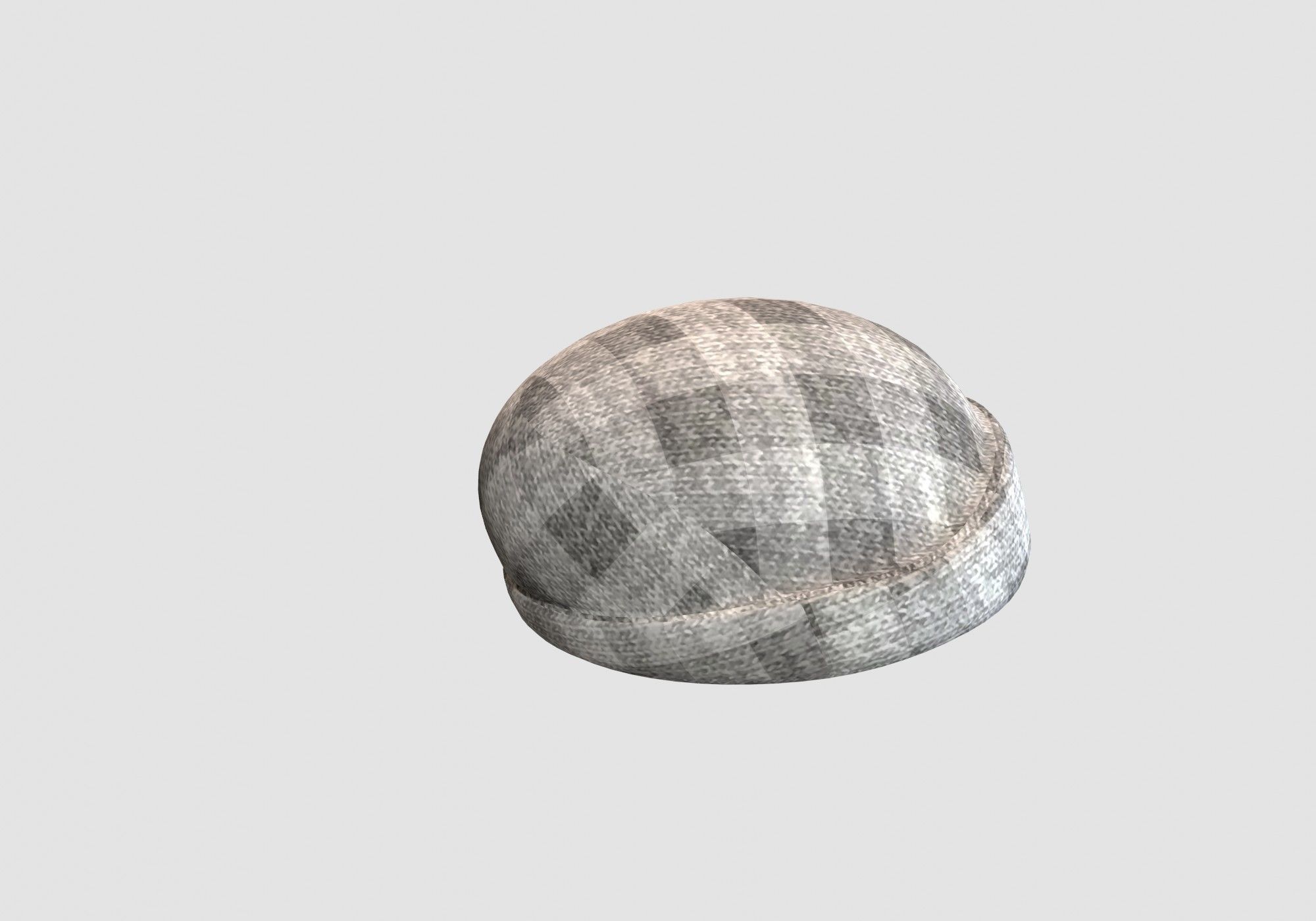 gray hat headgear 3D model_3